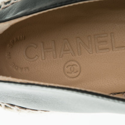 Chanel Lambskin CC Espadrilles 40 Black 9 of 9