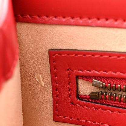 Gucci Calfskin Sylvie Web Small Queen Margaret Top Handle Bag Red 11 of 13