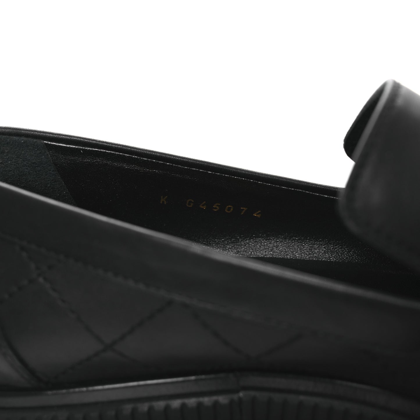 Calfskin Quilted CC Mocassin Loafers 40.5 Black