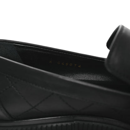 Chanel Calfskin Quilted CC Mocassin Loafers 40.5 Black 10 of 11