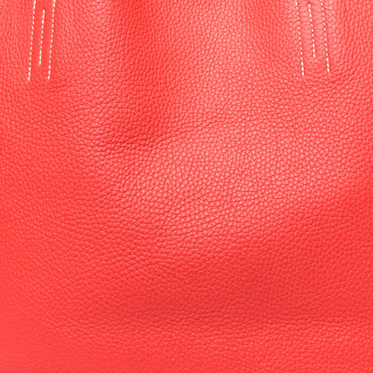 Hermes Taurillon Clemence Double Sens 36 Reversible Tote Peony Sanguine 7 of 16