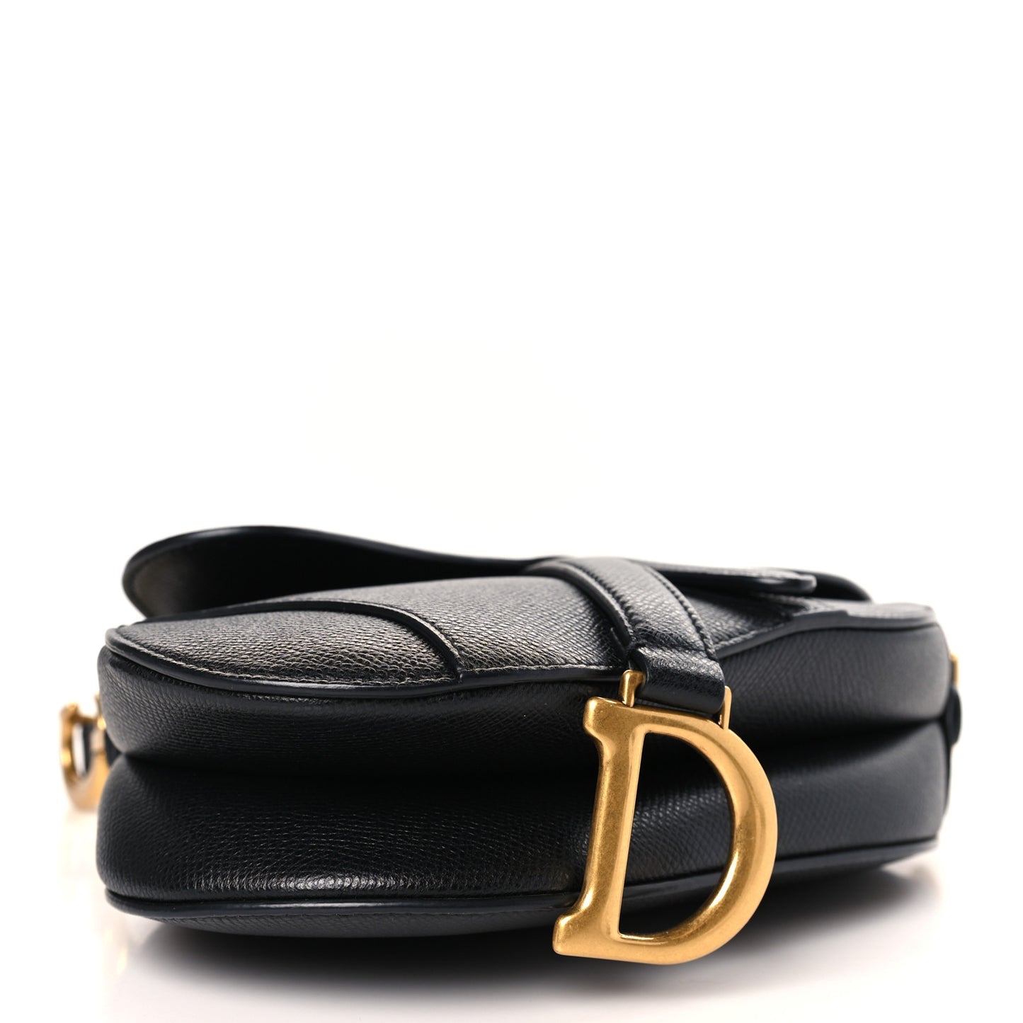 Calfskin Mini Saddle Bag Black