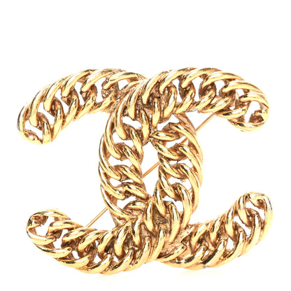 Chanel Metal Chain CC Brooch Gold 1 of 5