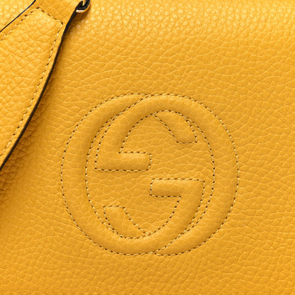 Gucci Pebbled Calfskin Soho Wallet On Chain New Buttercup 7 of 11