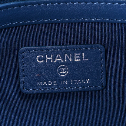 Chanel Denim Frayed Medium Cosmetic Case Blue 6 of 10