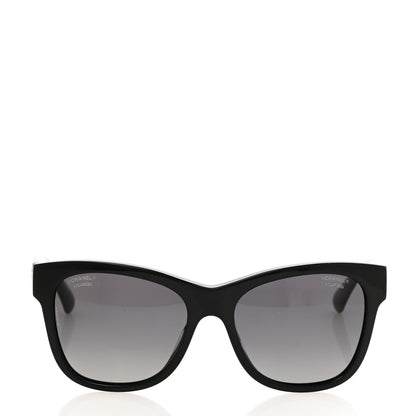 Chanel Acetate Polarized Square CC Sunglasses 5380 Black 2 of 8