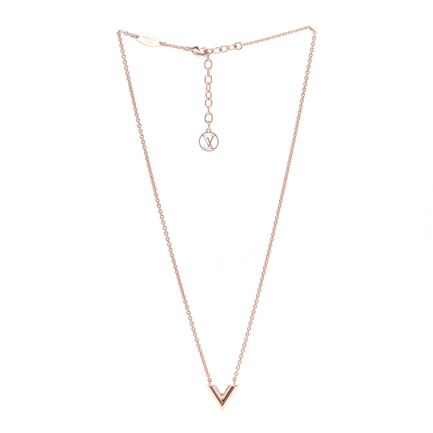 Essential V Necklace Rose Gold