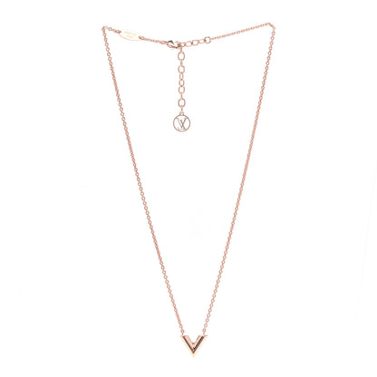 Louis Vuitton Essential V Necklace Rose Gold 3 of 6