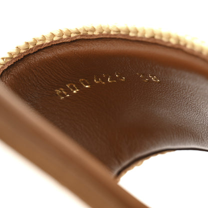 Christian Dior Calfskin Raffia Dioriviera D-Lane Flat Slide Sandals 38 Camel 9 of 9