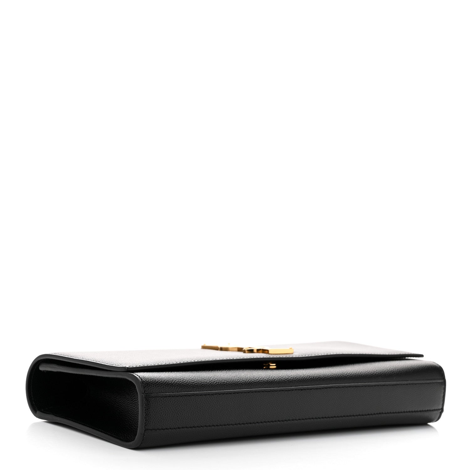 Saint Laurent Grain De Poudre Monogram Cassandre Clutch  Black 4 of 11