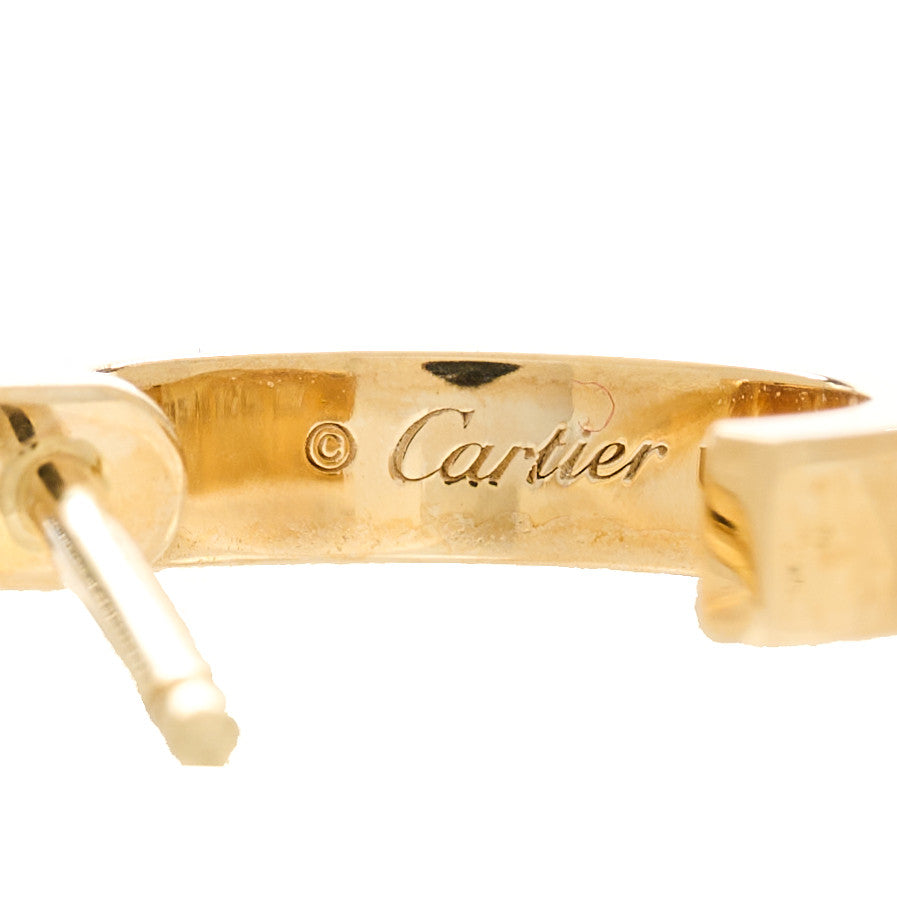 18K Yellow Gold Small LOVE Hoop Earrings