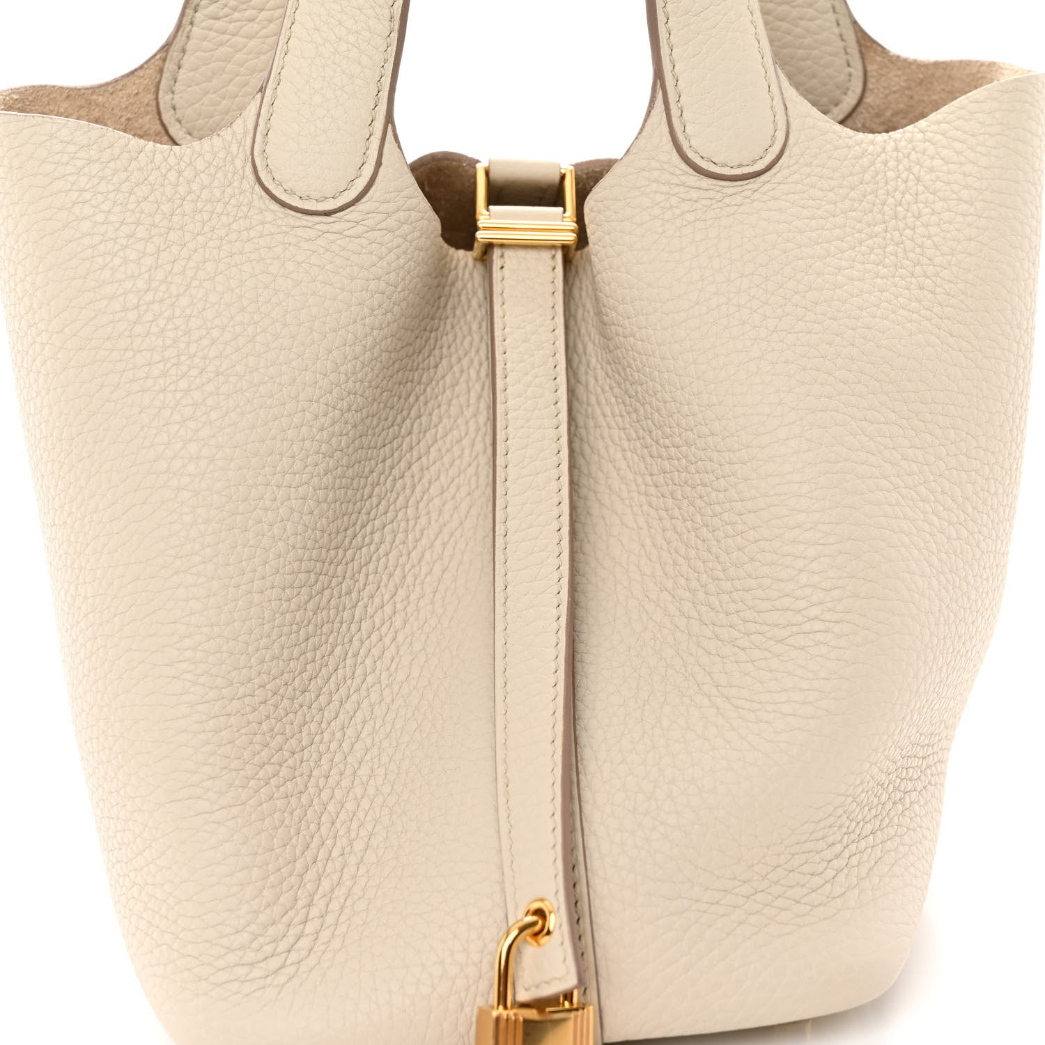 Hermes Taurillon Clemence Picotin Lock 18 PM Beton 8 of 11