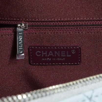 Chanel Vinyl Calfskin Viaggio Travel Bag Light Grey 6 of 8