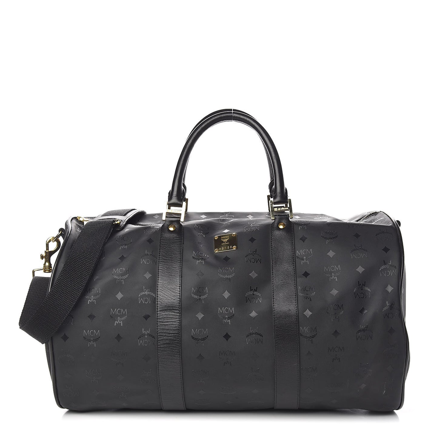 Monogram Coated Canvas Weekender Black