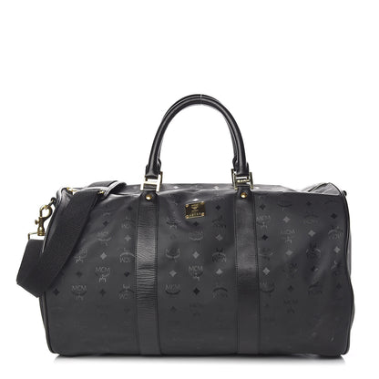 MCM Monogram Coated Canvas Weekender Black 1 of 18
