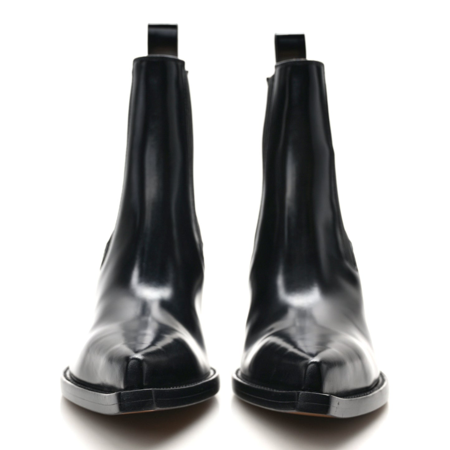 Calfskin Lean Boots 37.5 Black