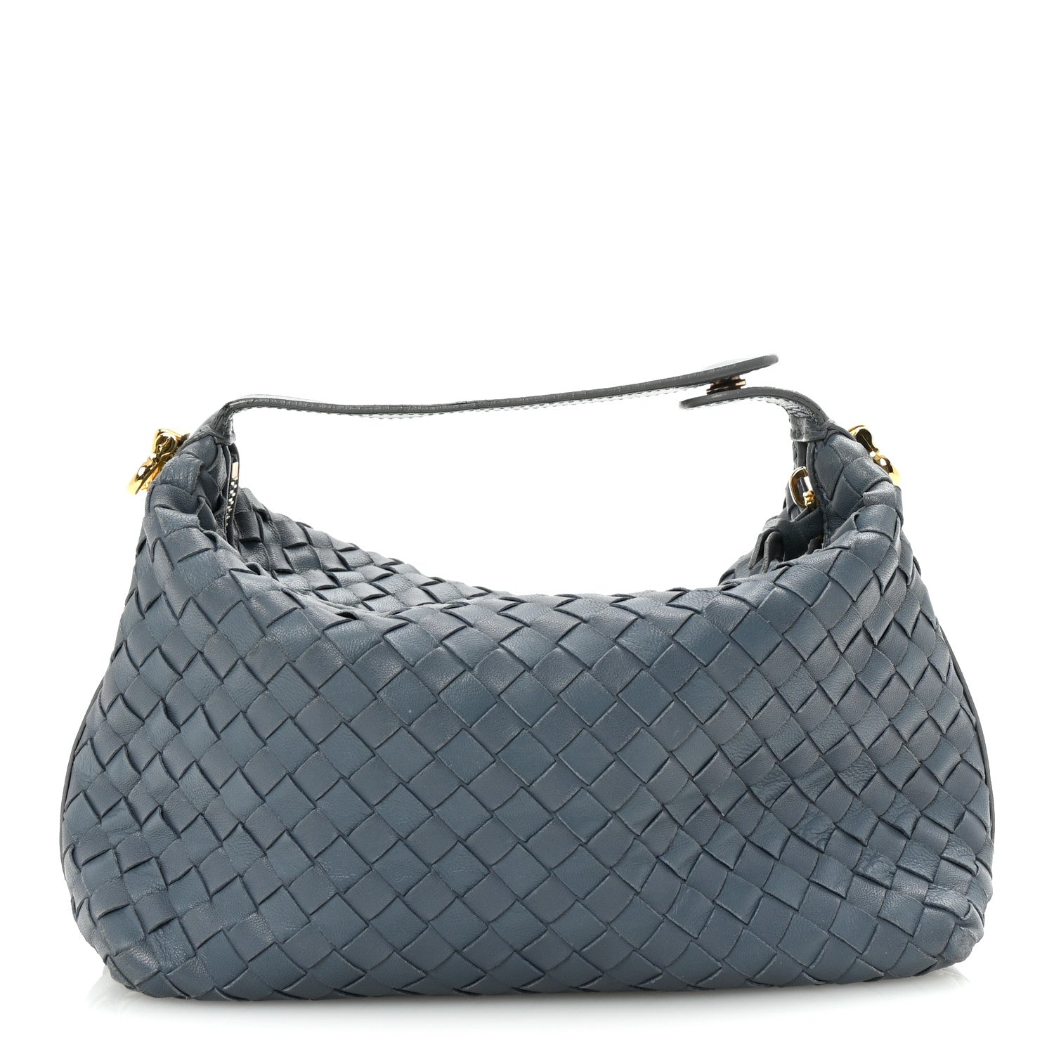 Bottega Veneta Nappa Intrecciato Large Cosmetic Case Blue 1 of 12