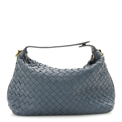 Bottega Veneta Nappa Intrecciato Large Cosmetic Case Blue 1 of 12