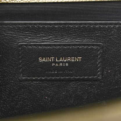 Saint Laurent Grain De Poudre Textured Mixed Matelasse Triquilt Medium Monogram Satchel Vert Kaki 6 of 13