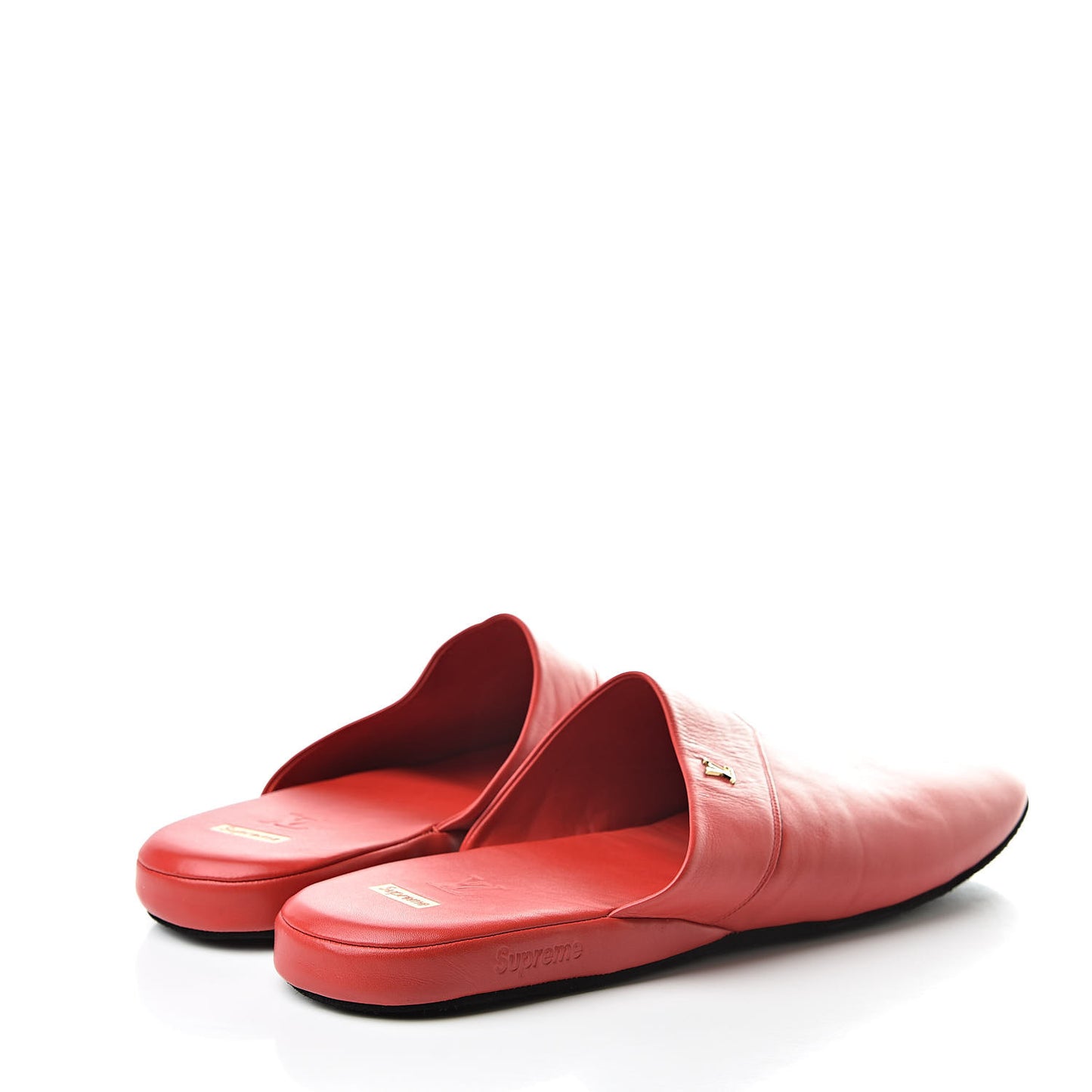 X SUPREME Lambskin Mens Hugh Slippers 9 Rouge