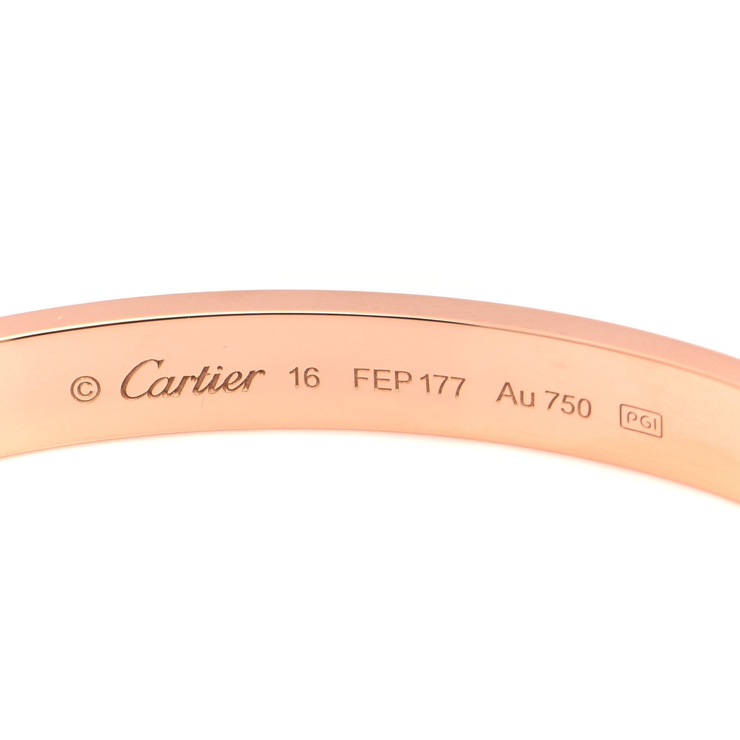 18K Pink Gold LOVE Bracelet 16