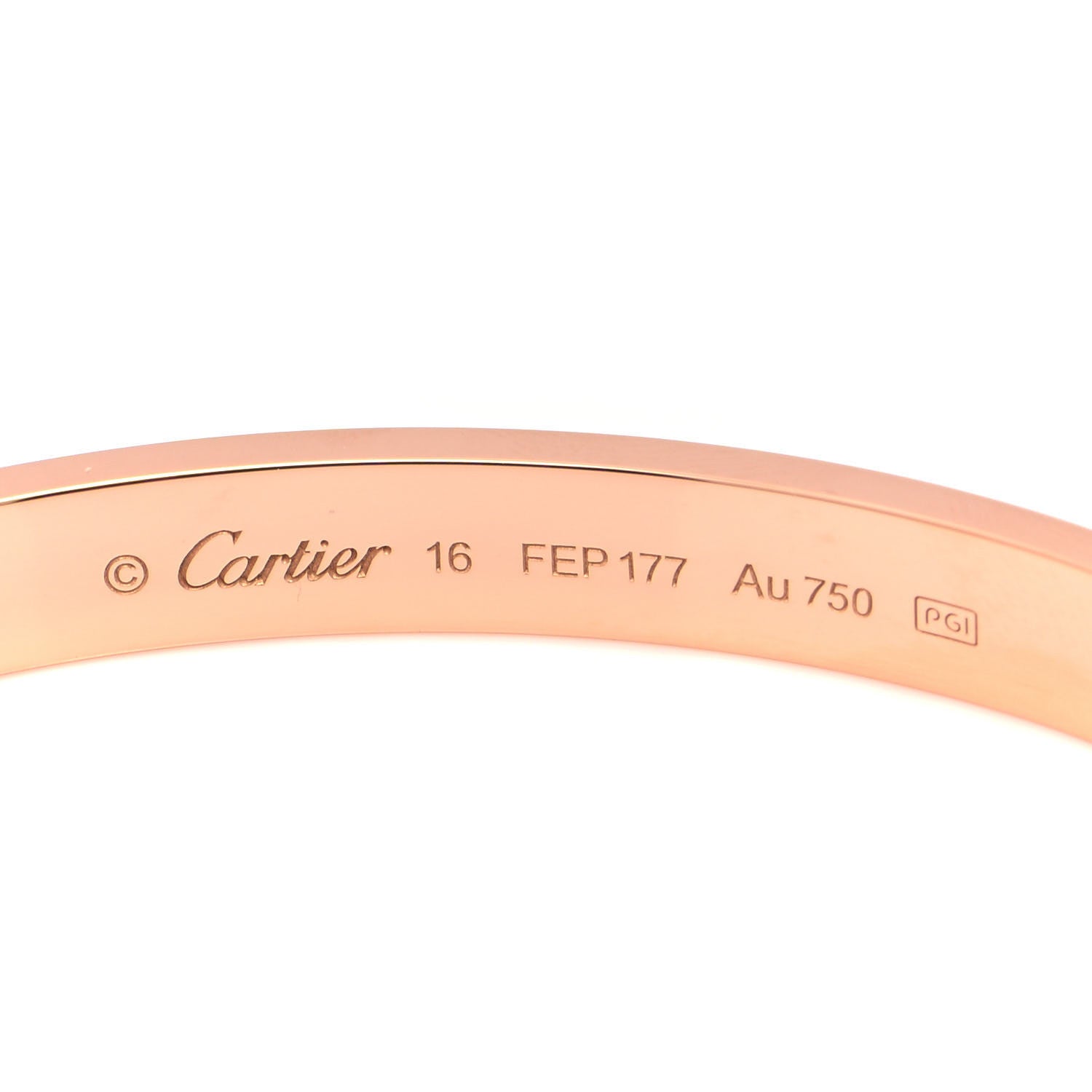 Cartier 18K Pink Gold LOVE Bracelet 16 5 of 6