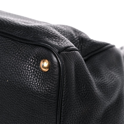 Prada Vitello Daino Tote Black 10 of 12
