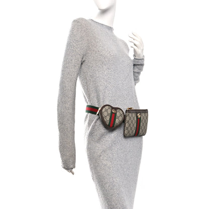 Gucci GG Supreme Monogram Web Ophidia Utility Belt Bag 85 34 Beige Ebony New Acero 2 of 11