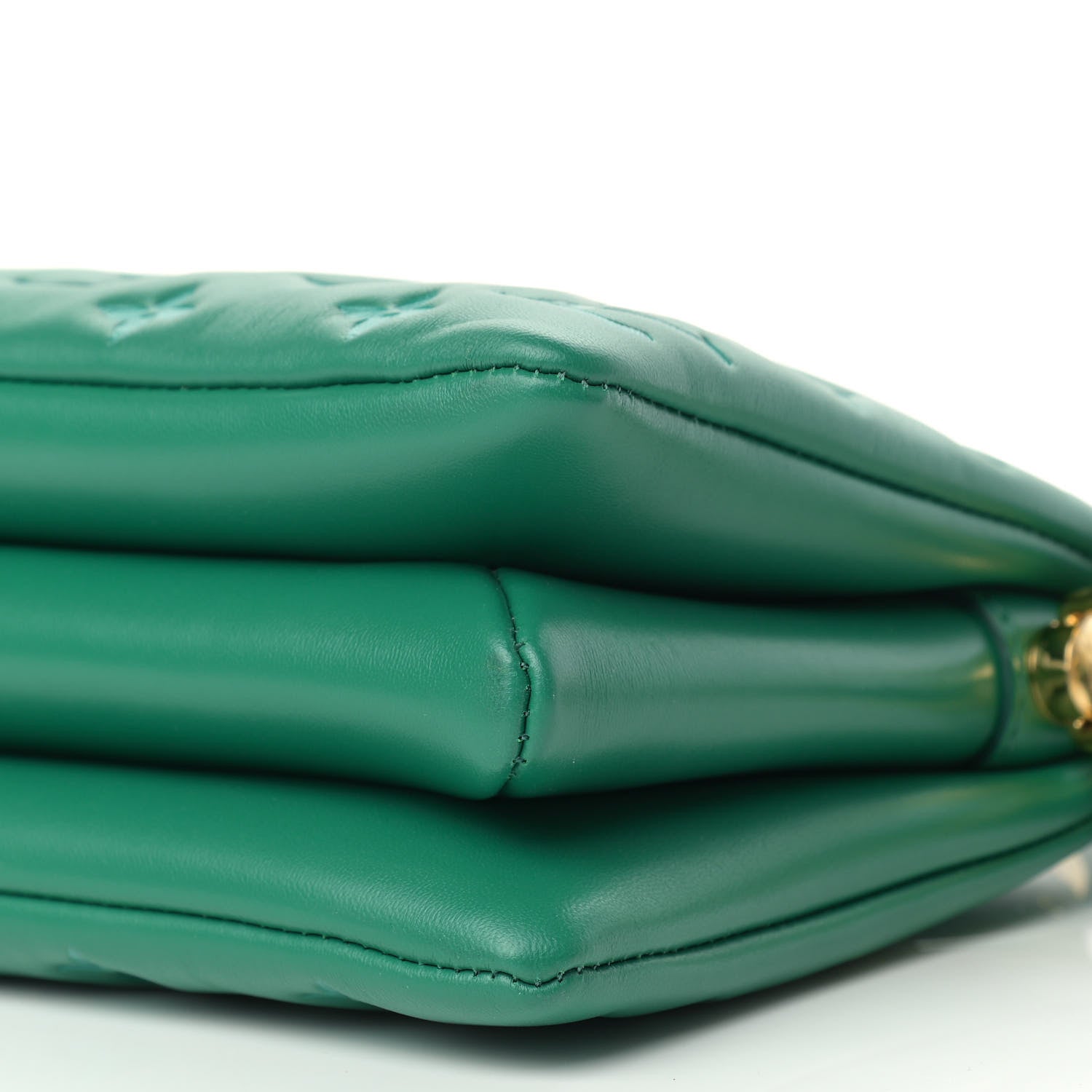 Louis Vuitton Lambskin Embossed Monogram Coussin BB Emeraude 8 of 8