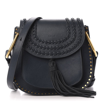 Chloe Calfskin Braided Small Hudson Shoulder Bag Silver Blue 1 of 10