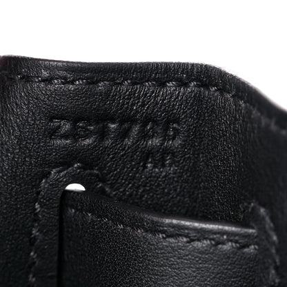 Hermes Berline Toile Swift Kelly Sellier 32 Black Ecru 7 of 10