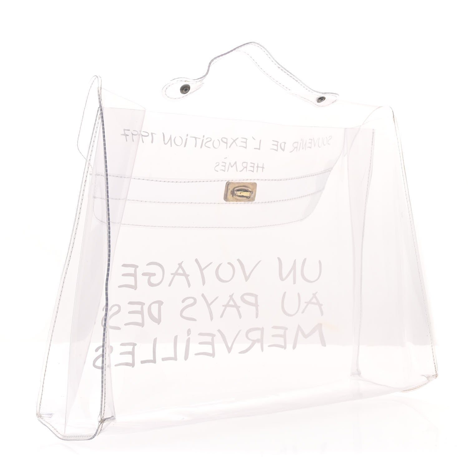 Hermes Vinyl Souvenir De L'Exposition Kelly Transparent 3 of 10