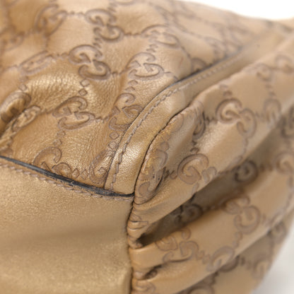 Gucci Metallic Guccissima Medium D Gold Hobo Gold 13 of 19