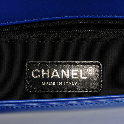 Chanel Patent Leather New Medium Boy Flap Plexiglass Plexiglass Blue 8 of 8