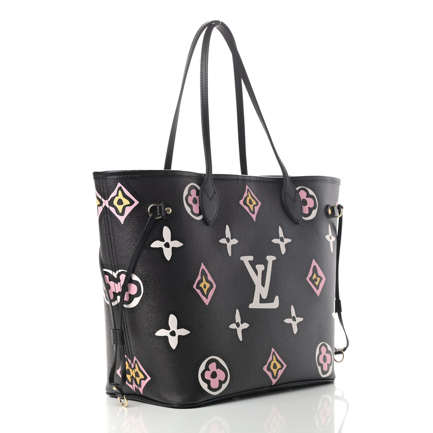 Monogram Giant Wild At Heart Neverfull MM Black