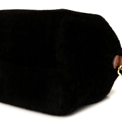 Louis Vuitton Shearling Monogram LV Ski Cozygram Speedy Bandouliere 25 Chocolate Cream 9 of 9