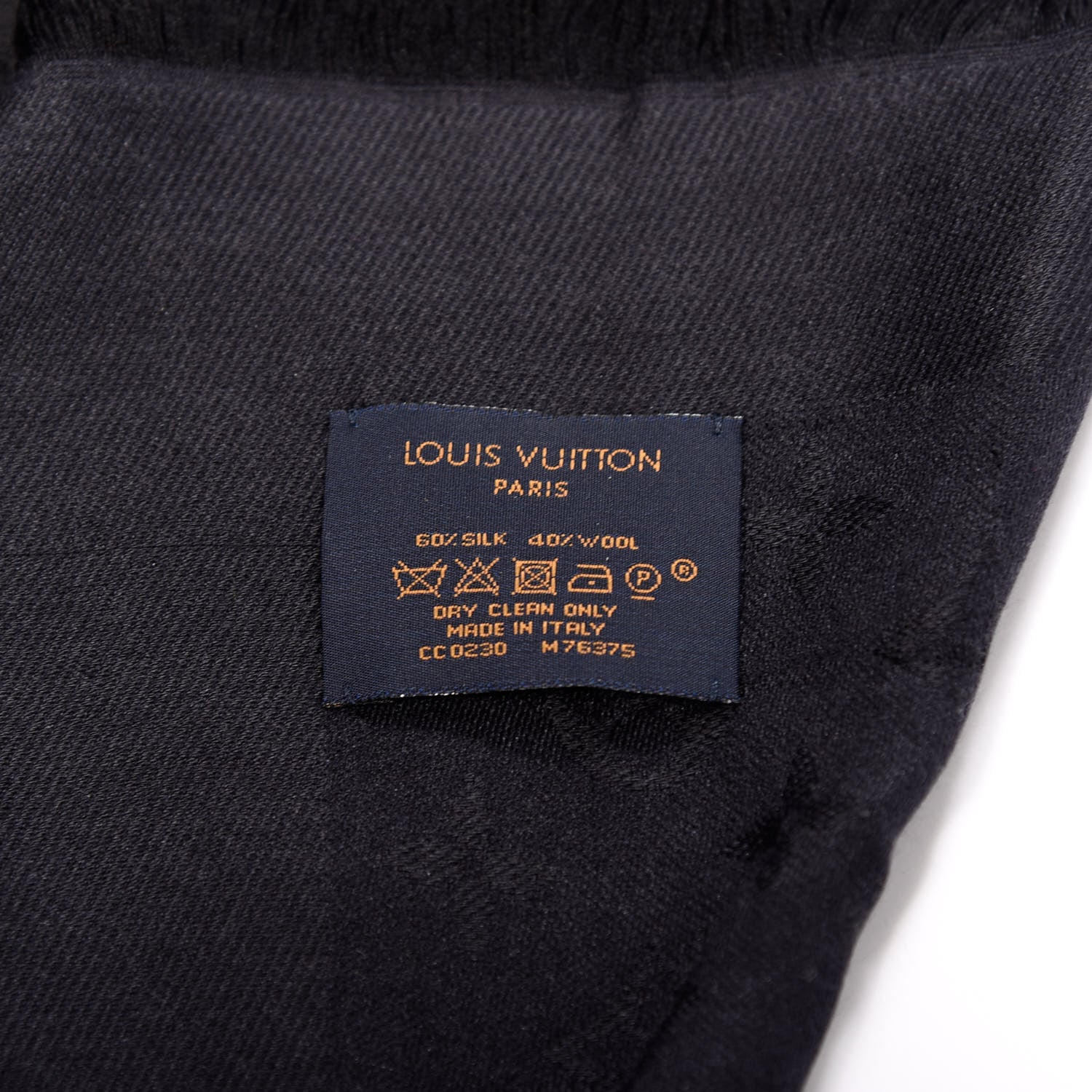 Louis Vuitton Silk Wool Monogram Lets Go Shawl Black 4 of 6