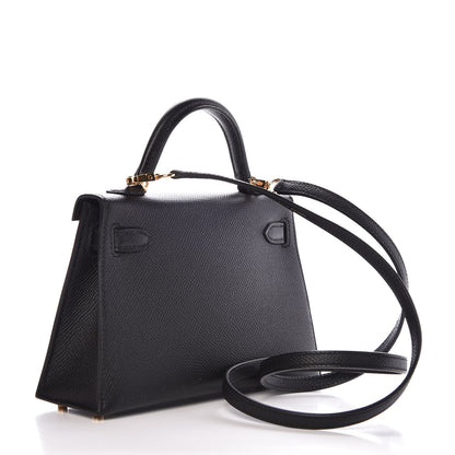 Hermes Epsom Mini Kelly Sellier 20 Black 3 of 8