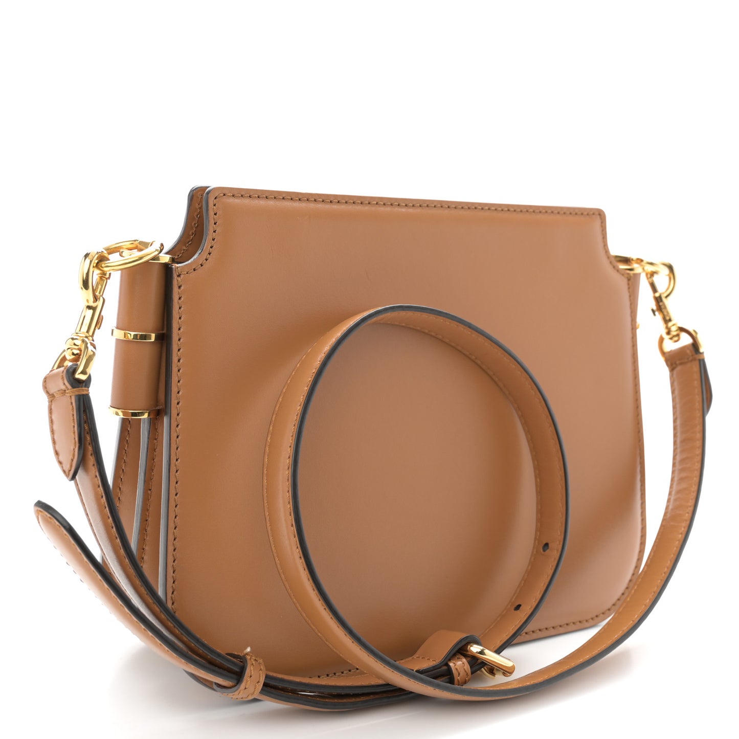 Vitello King Luxor Fendi Touch Shoulder Bag Caramello