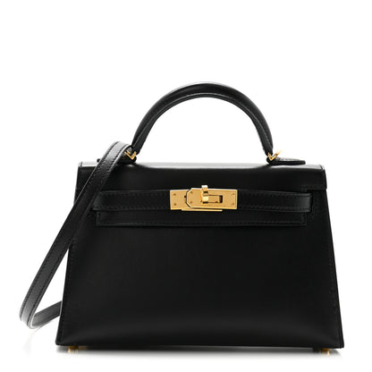 Hermes Tadelakt Mini Kelly Sellier 20 Black 1 of 11