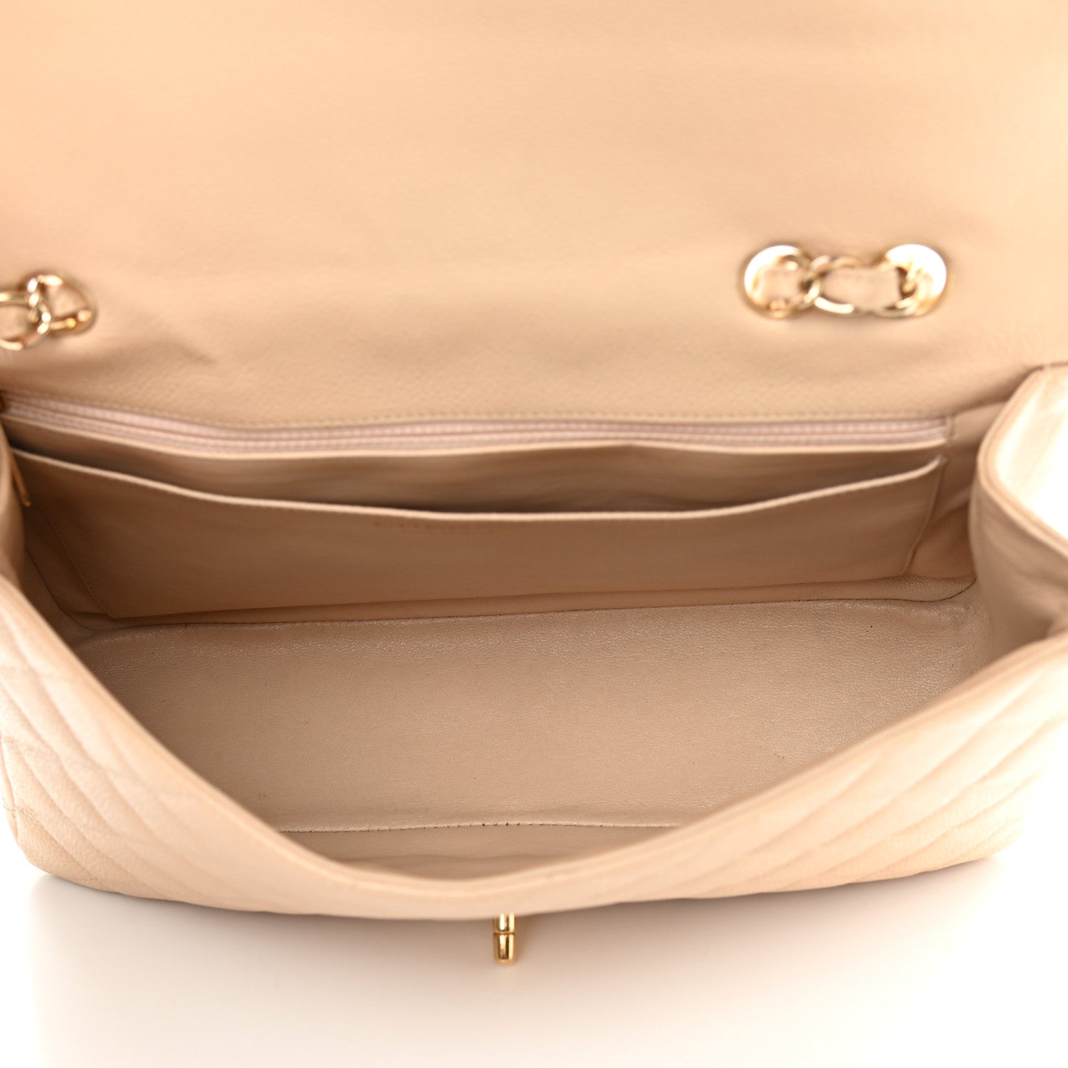 Chanel Caviar Quilted Jumbo Single Flap Beige 4 of 17