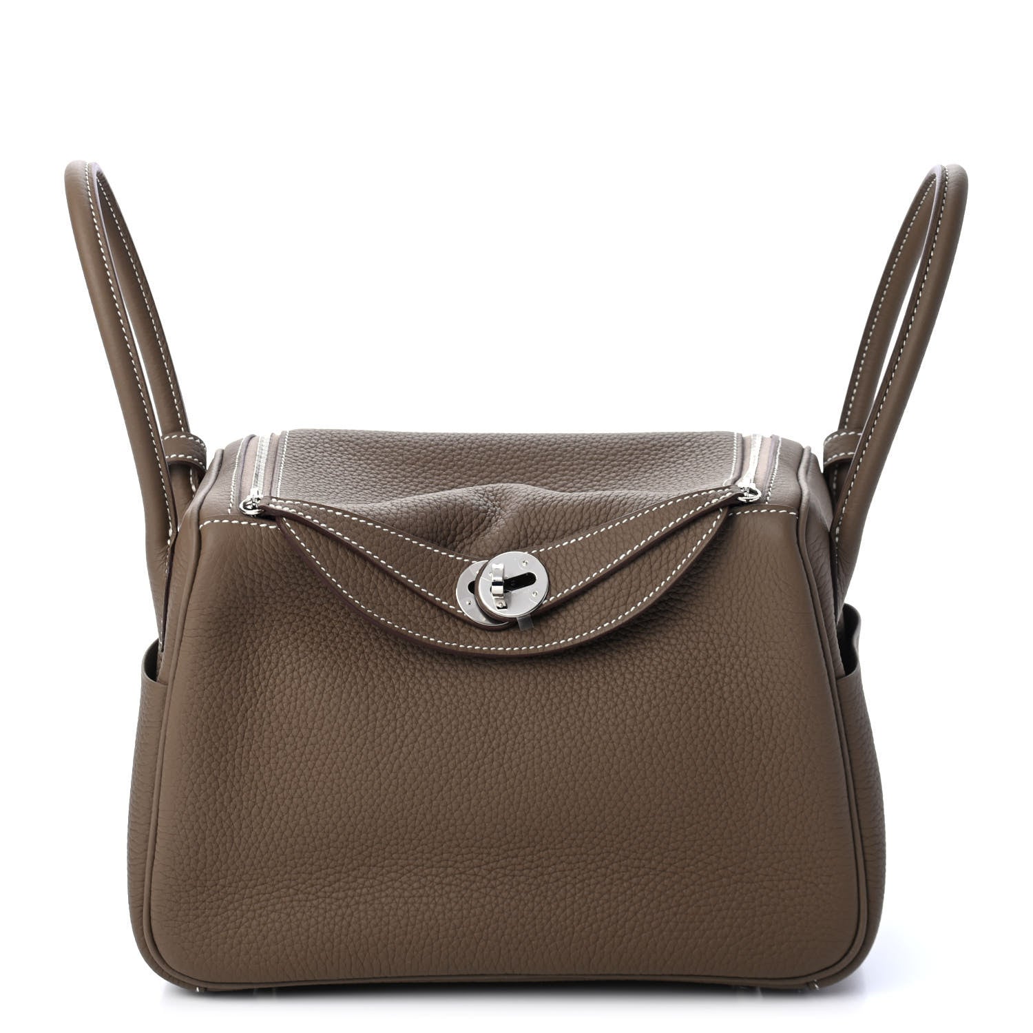 Hermes Taurillon Clemence Lindy 26 Etoupe 1 of 4
