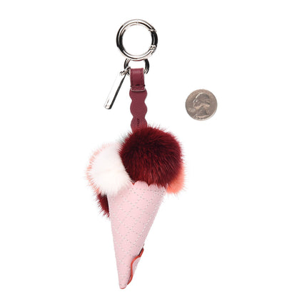Fendi Mink Fur Calfskin Fun Fair Bag Charm Multicolor 2 of 3