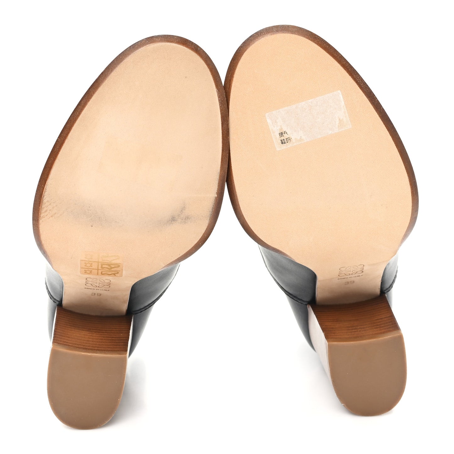 Calfskin Loafer Ankle Boots 39 Black