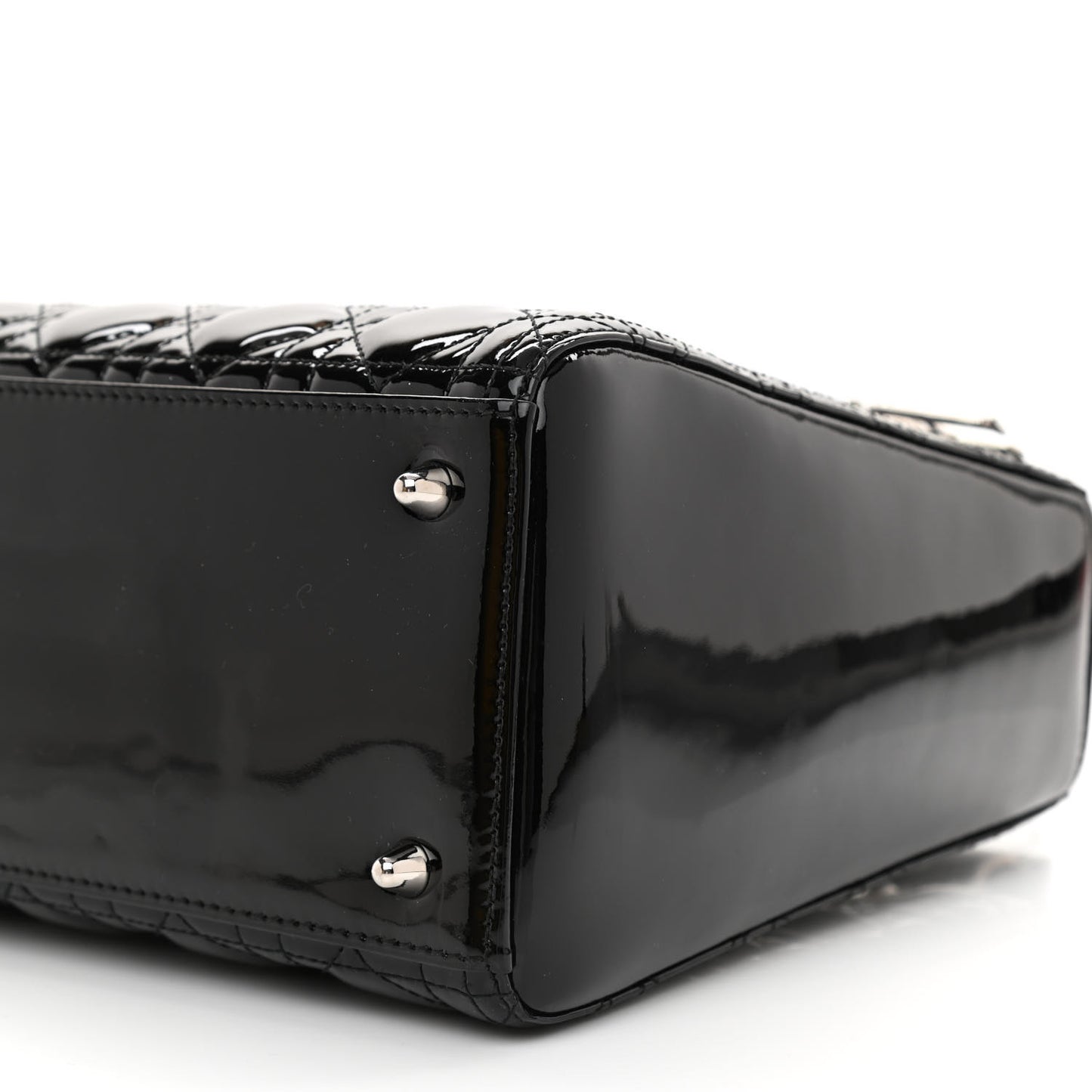 Patent Cannage Medium Lady Dior Black