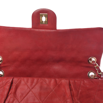 Chanel Iridescent Calfskin Large Chic Quilt Flap Red 9 of 23