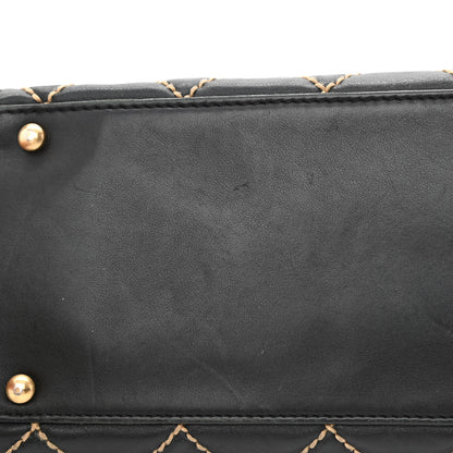 Chanel Calfskin Contrast Stitch Surpique Tote Black 11 of 13