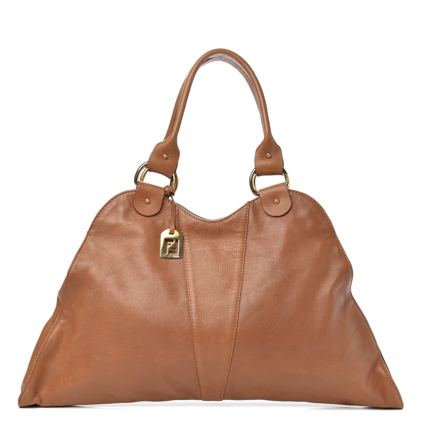 Calfskin Large Devil Trapezio Tote Tan