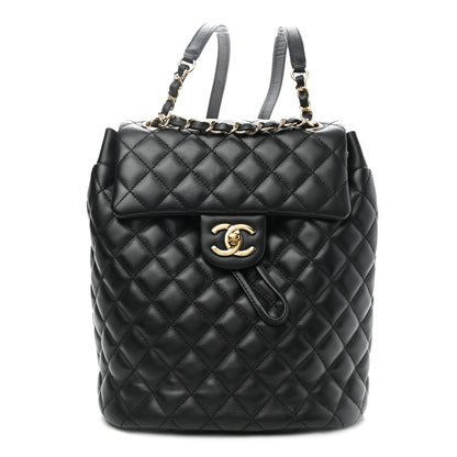 Chanel Lambskin Quilted Small Urban Spirit Backpack Black 1 of 10