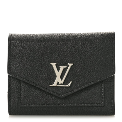 Louis Vuitton Soft Calfskin My Lockme Compact Wallet Black 1 of 7